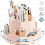 Bxihur 360 Degree Rotation Pen Holder 9 Slots Pencil Holder For Desk Desk Organizer Desk Accessories & Workspace Organizers Appl