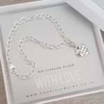Live Love Laugh Bracelet Set 925 Sterling Silver Charm And Bracelet Adjustable Up To 19CM