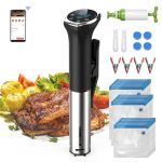 Hobsir Sous Vide Cooker Kit 1100W Sous Vide Machine With LED Wifi App Control Timer Silence Stainless Steel Immersion Circulator