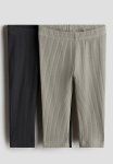 2-PACK Leggings - Dark Grey & Khaki Green