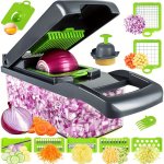 1 Set 14IN1 Vegetable Chopper Multifunctional Fruit Slicer Manual Food Grater Vegetable Slicer Cutter With Container Onion Mince