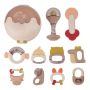 10PCS Baby Teether Rattles Sets Grab Shaker Rattle Teether Soothes Gum