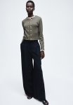 Jersey Cardigan - Dark Khaki Green