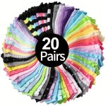 20 Pairs Candy Color Socks Casual & Breathable Low Cut Ankle Socks Women's Stockings & Hosiery