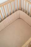 Beige Washed Cotton Cot Fitted Sheet - Large Sa Cot: 132CM X 66CM X 10CM