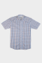 Slim Fit Check Short Sleeve Shirt - Rust - 3XL / Rust