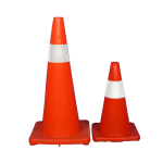 Soft Orange Pvc Traffic Cone With Reflective Tape - Orange