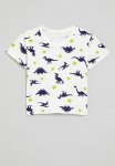 PoP Candy Dino Print Tee - Blue & White