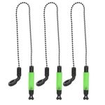 Elyebxj 3PCS Green Bite Indicator Carp Fishing Chains Alarms Bobbins Hangers Alerter Tackle Fishing Tackle Accessories
