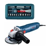 Bosch - Angle Grinder Gws 700 With Screwdriver Bit Set - 46 Piece