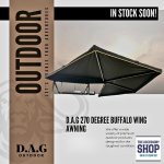 Awning 270 XL 2.5M Degrees Buffalo Wing With LED Lighting Dag