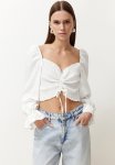 Gathered Back Blouse - Ecru