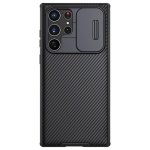 For Samsung Galaxy S22 Ultra 5G Nillkin Black Mirror Pro Series Camshield Phone Case Black