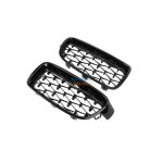 Bmw F30 3 Series Diamond Style Kidney Grille Set Full Black 12-19