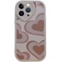 Abstract Heart Design Case -iphone Compatible With - Iphone 13 Pro - Brown