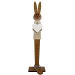 Standing Wooden Bunny Decoration Brown 9.5 X 38CM