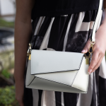 Genuine Leather Origami Bag - Cream Free