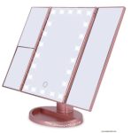 Tri-folded Table Makeup Mirror Cosmetic Magnifying Mirror Rose