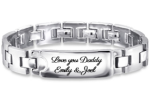 C851-C24086 - Personalized Stainless Steel Men's Bracelet 22CM 2.5THICK