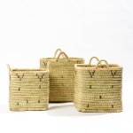 Square Basket Accent Natural - Large 37X45CM
