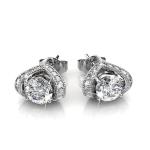 DESTINY 925 Sterling Silver Mckenna Earrings With Swarovski Crystals