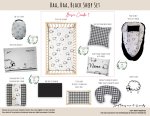 Cot Duvet Bedding Baa Baa Black Sheep Set Neutral