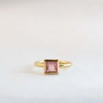 Square Large - Pink Tourmaline - Medium