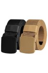 Mens Tactical Military Nylon Webbing Belt With Metal-free Plastic Buckle Buy 1 & Get 1 Free
