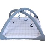A Playmat A Pattern Gingham Grey Check Black And White
