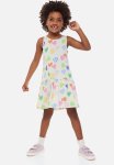 Patterned Cotton Dress - White