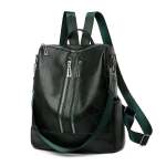 Ladies Everyday 3-WAY Double-zip Anti-theft Backpack 9975 - Forest Green