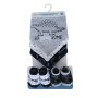 Gift Set 5PC Bandana Bib And Sock Gray