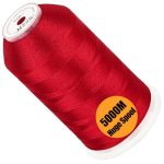 New Brothread - Single Huge Spool 5000M Each Polyester Embroidery Machine Thread 40WT For Commercial And Domestic Machines - Red
