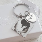 CAS102625 - Personalized Calendar & Photo Keyring Stainless Steel