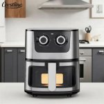 4.5L Stainless Steel Square Oil-free Air Fryer