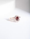 Rose Gold Pink Stone Engagement Ring - M l