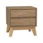 Hirado Bedside Side Table Oak & Natural