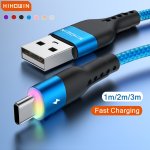 LED Type C Cable For Samsung Quick Charge Cable USB C Fast Charging For Vivo Oppo Redmi And More Usb-c Smartphones Data Charger 