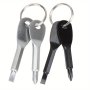 Portable Key Screwdriver Set Tool With Key Ring Outdoor Multifunctional Pocket Mini Tool With Stainless Keychain