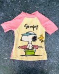 Peanuts Pink And Yellow Snoopy Swimming Rash Vest 5 6Y