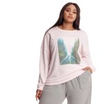 Donnay Plus Size Basic Sweat Crew Top - Pink