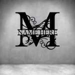 M - Alphabet Personalized Monograms - 450MM Grey