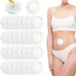 20PCS Castor Oil Belly Button Wraps - Self-adhesive Disposable Highly Absorbent Spunlace Cloth Pads For Belly Button Care Oil No