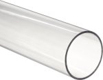 Clear Polycarbonate Tubing 2-1 4" Od 2" Id 1 8" Wall Thickness 6' Length