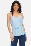 Jacqueline De Yong Monroe Strap Singlet - Cool Blue
