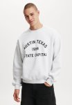 Cotton On Box Fit Graphic Crew Sweater - Athletic Marle austin Texas