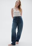 Curvy Fit Barrel High Jeans - Dark Denim Blue
