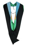 Graduationmall Graduation Hood For Master Degree Deluxe Academic Hood Sky Blue emerald gold
