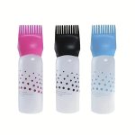 Colorful Hair Dye Applicator Bottle With Graduated Scale Hair Root Comb Dye Hair Comb - Perfect For Home Salon Use