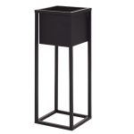 Flowerpot Metal On Stand 21X21X60CM - Black